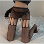 Sexy Hot Drill Mesh Socks with Drill Crotch Mesh Socks Lace Pantyhose