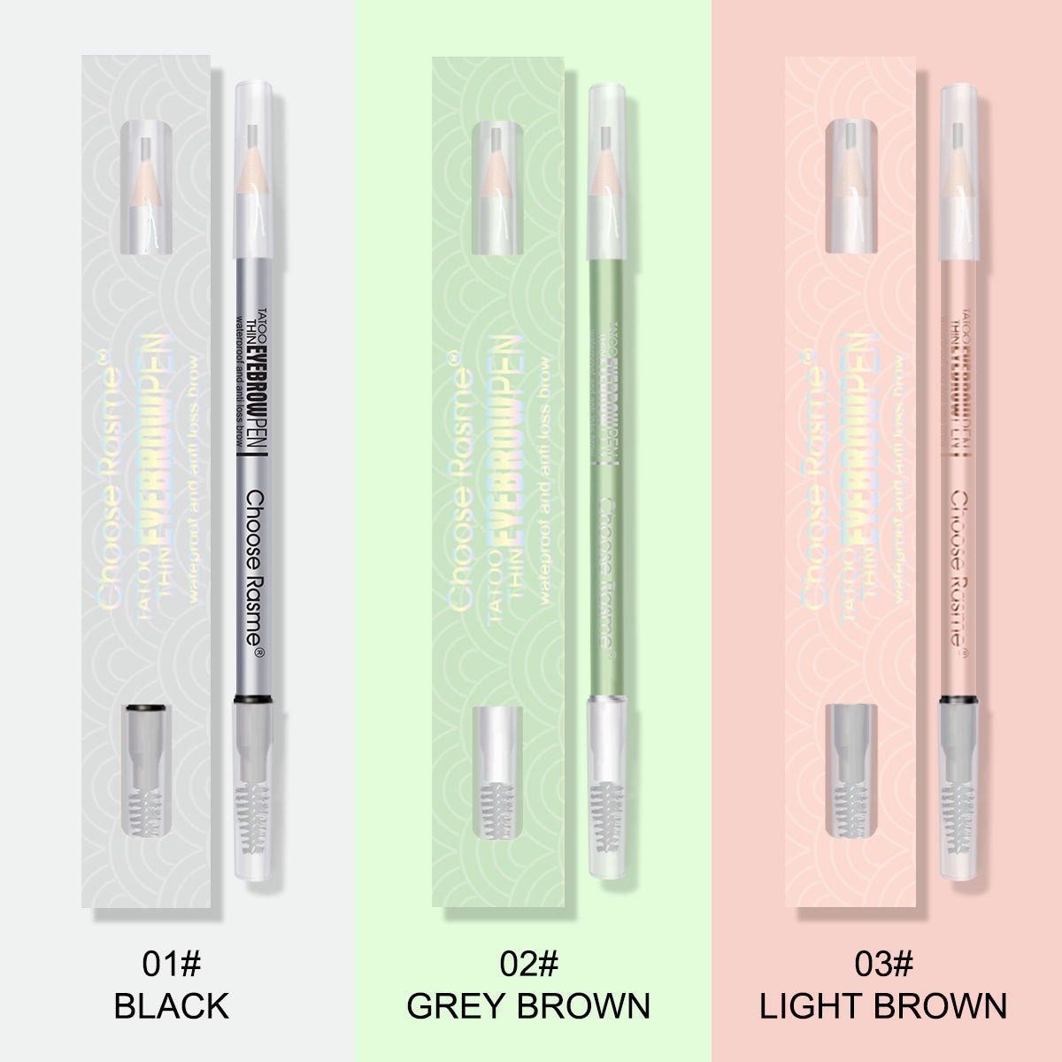 New Fashion Double-Ended Eyebrow Pencil - Ultra-Fine, Natural, Waterproof, Long-Lasting-Homeunderwear