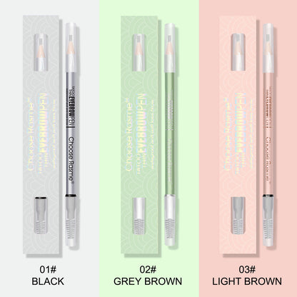 New Fashion Double-Ended Eyebrow Pencil - Ultra-Fine, Natural, Waterproof, Long-Lasting-Homeunderwear