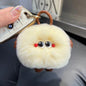 Cute Faux Fur Bread Keychain - 10cm Plush Toy