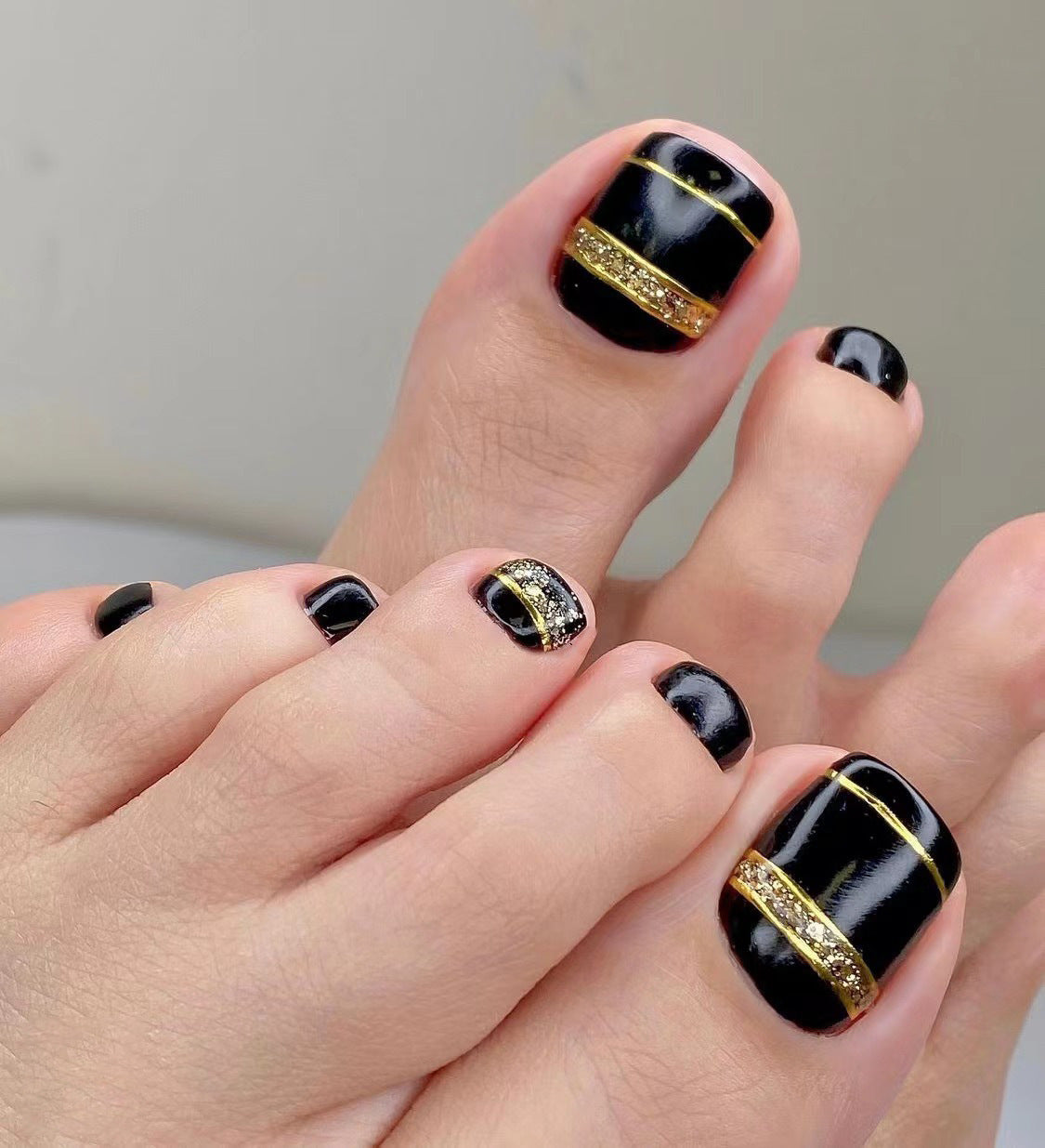 Removable Toe Nail Art, Wear-On Foot Nails