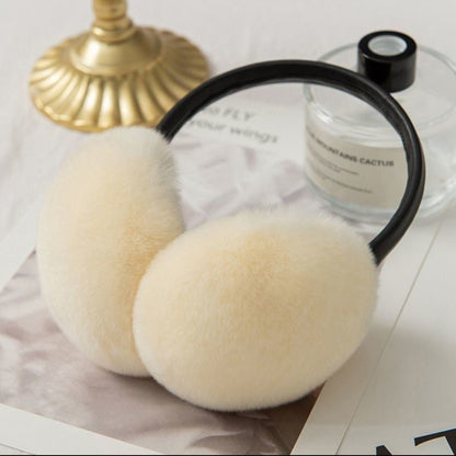 Cute Real Rabbit Fur Ear Muffs - Warm & Stylish