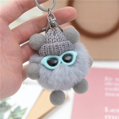 Real Rabbit Fur Rabbit Keychain Cute Fluffy Charm