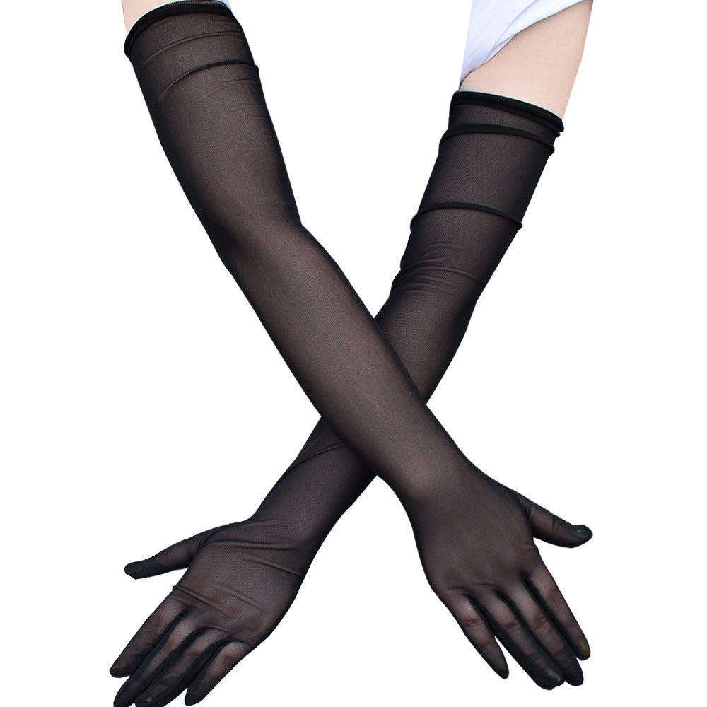 Long Stretch Mesh Gloves