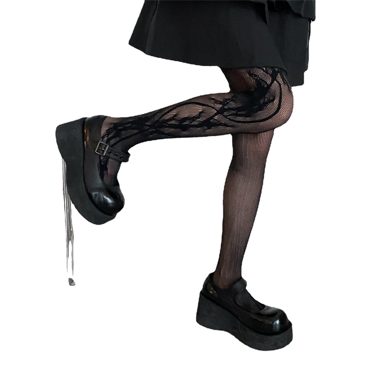 New Side Vine Flower Hollow Lace Pantyhose
