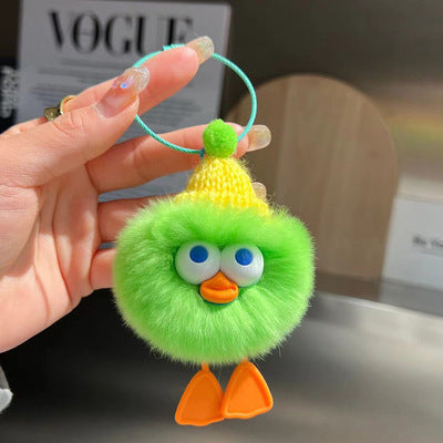 Cute Coal Ball Keychain, Pear-Shaped Bag Charm