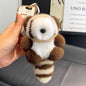 Cute Faux Sable Raccoon Keychain - Plush Car Toy