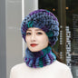 Warm Real Rabbit Fur Winter Hat for Seniors