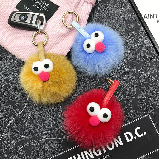 Cute Sesame Street Hair Ball Fur Cartoon Doll Fox Hair Accessory