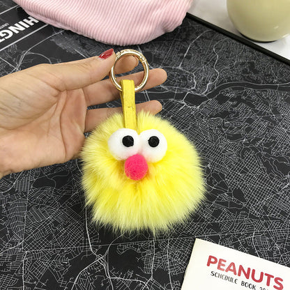 Cute Sesame Street Hair Ball Fur Cartoon Doll Fox Hair Accessory