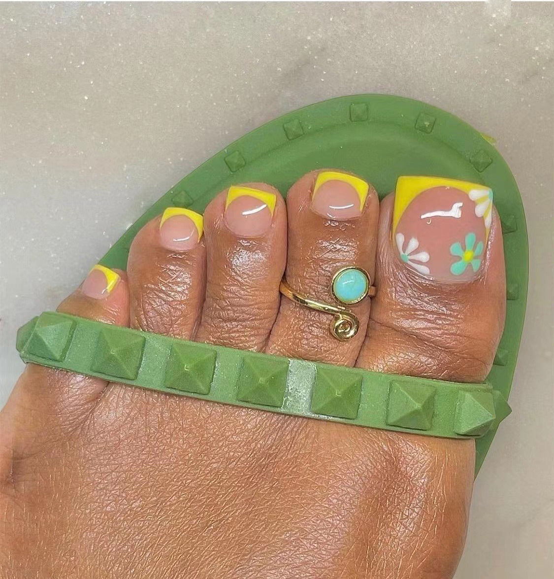 Removable Toe Nail Art, Wear-On Foot Nails