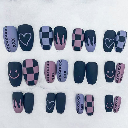 Matte Contrast Nail Art, Removable, Vintage, Whitening