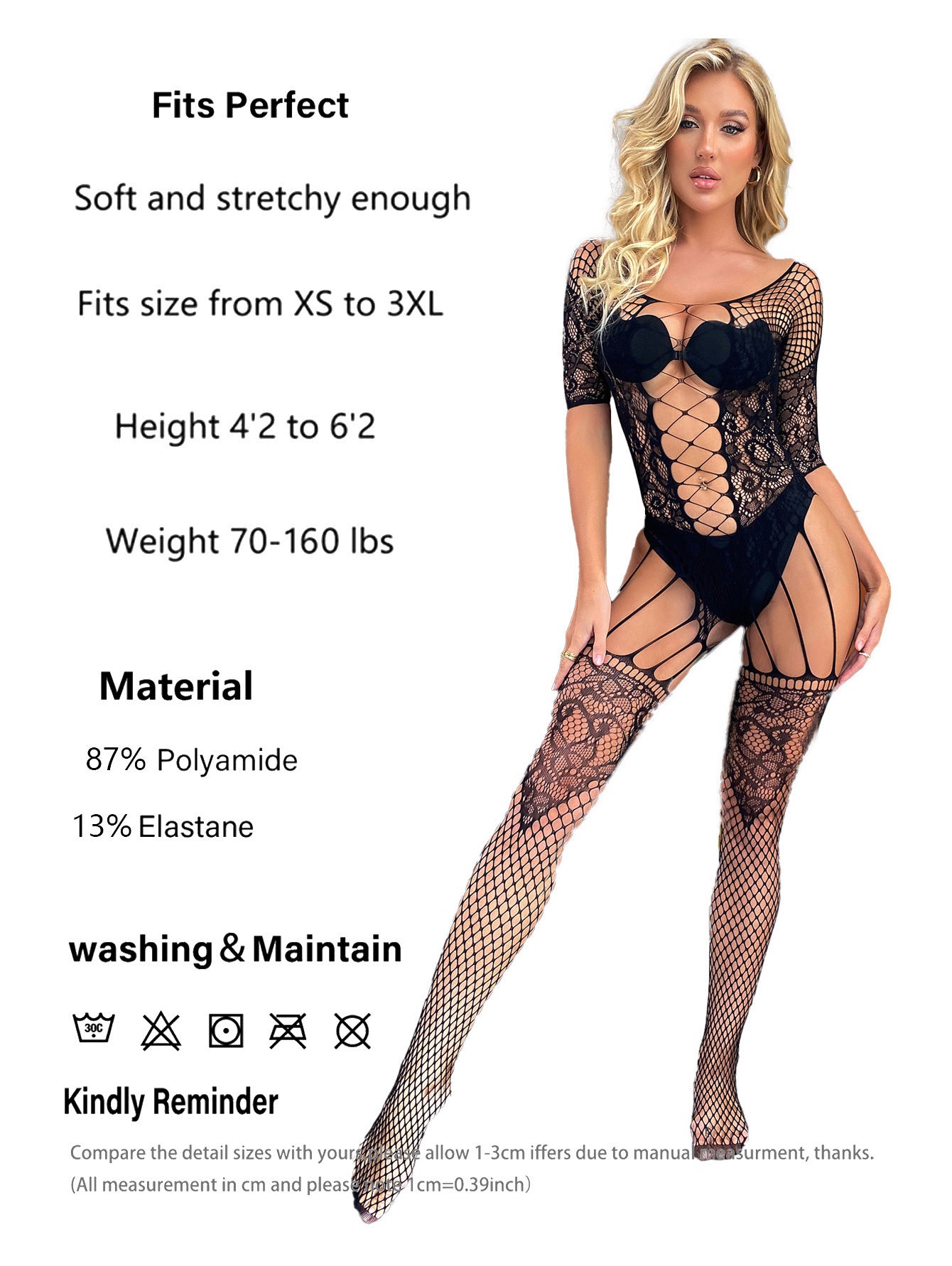 Sexy Transparent Hollow Jacquard Fishing Net One-piece Erotic Underwear