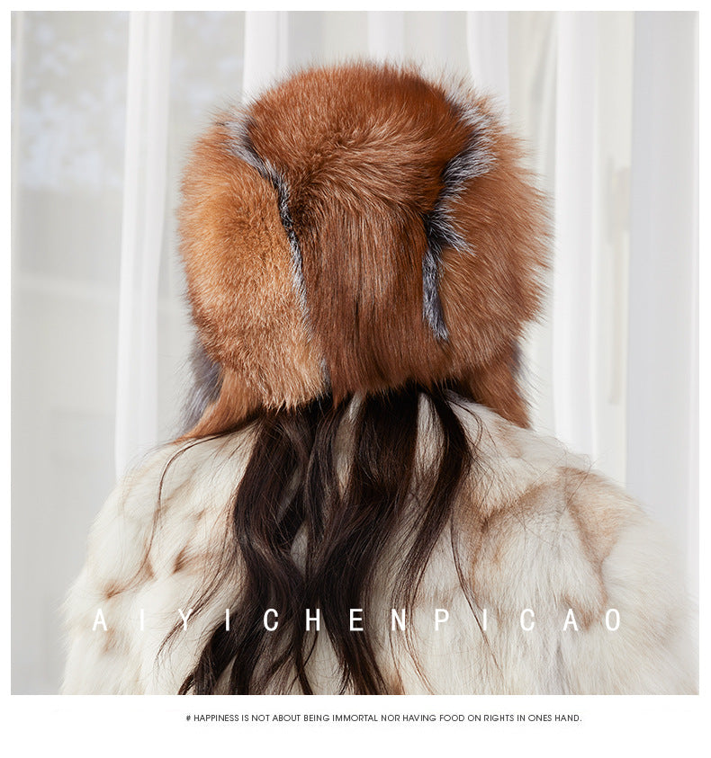 Warm Fox Fur Ear Flap Hat - Winter Fashion Trend