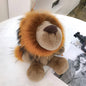 Cute Real Rabbit Fur Lion Keychain - Accessory