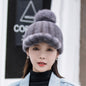 Winter Women's Mink Fur Baseball Cap - Stylish & Warm