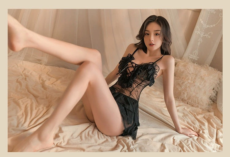 Sexy Lace Hollowed Out homeunderwear Sleepwear