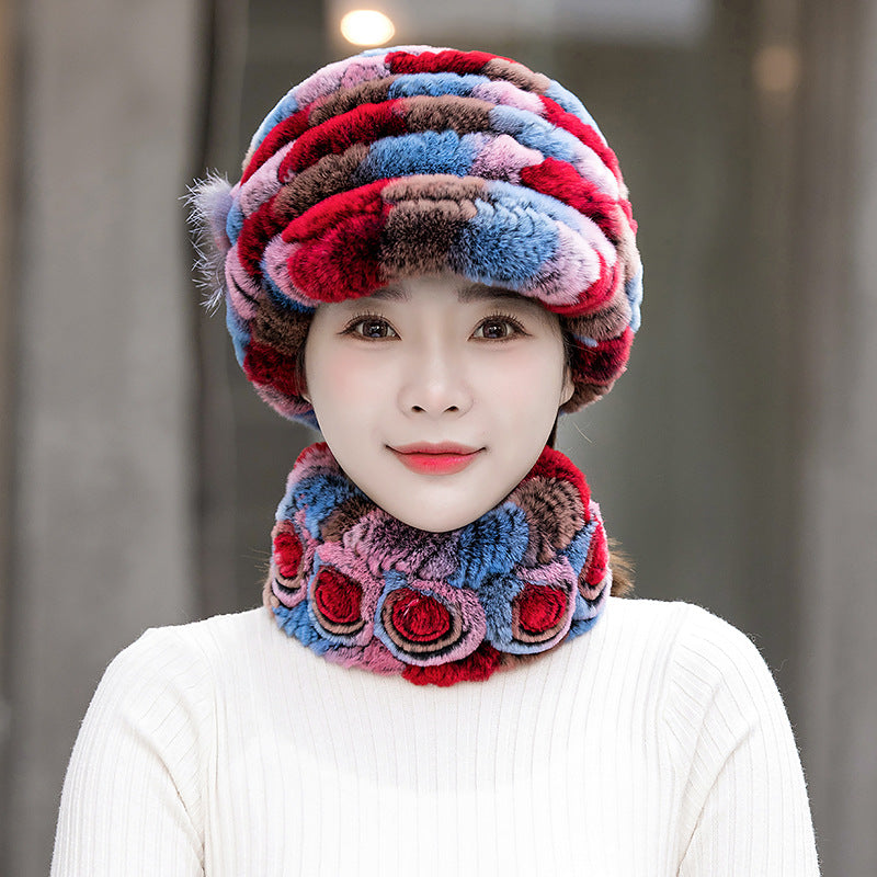 Warm Real Rabbit Fur Cap - Stylish Winter Hat