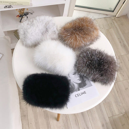 Warm Fox Fur Neck Warmer - Winter Fashion Accessory