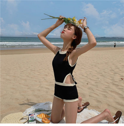 Sultry Summer Beachwear Backless Sensation One-Piece Swimsuit