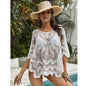 Embroidered Hollow-out Lace Bikini Cover-Up Sun Protection Dress