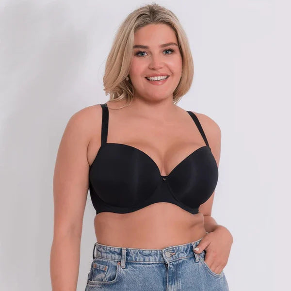 Plus Size Glossy Seamless Bra