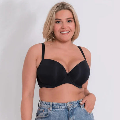 Plus Size Glossy Seamless Bra