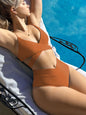 2025 New Collection: Solid Color Strap Sexy Bikini Set Swimwear