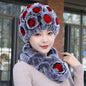 Winter Real Rabbit Fur Hat & Scarf Set - Warm & Stylish