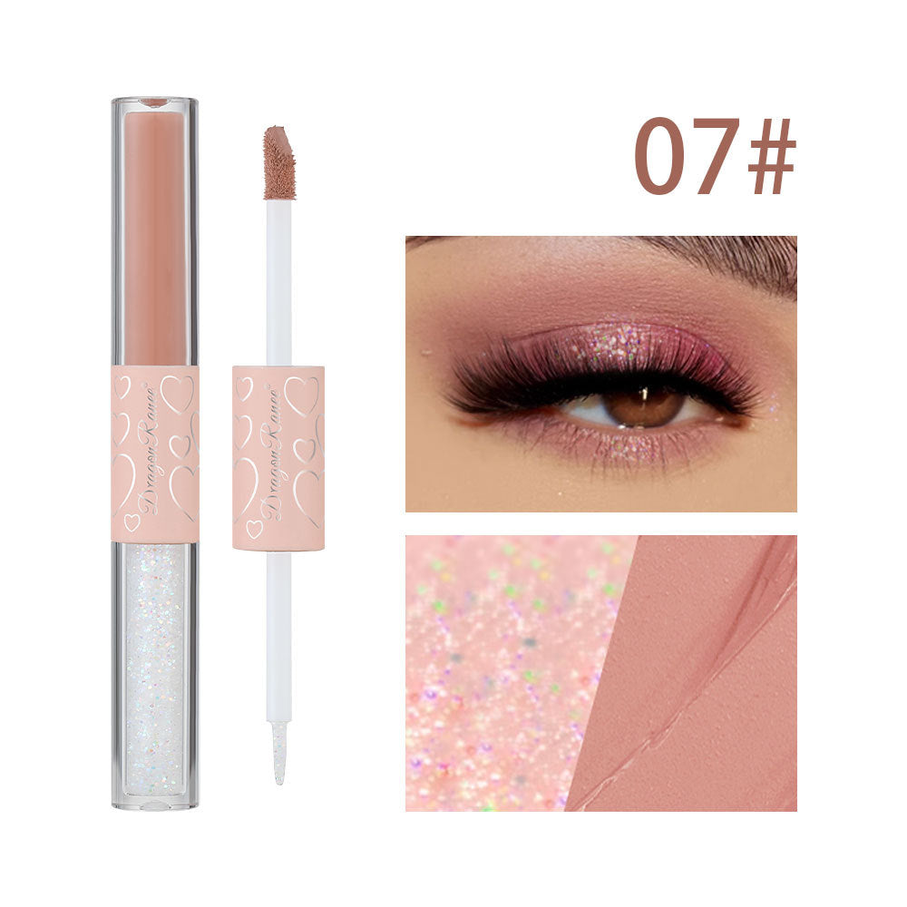 New Fashion Matte Liquid Eyeshadow with Glitter and Primer Duo-Homeunderwear