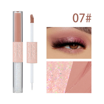 New Fashion Matte Liquid Eyeshadow with Glitter and Primer Duo-Homeunderwear