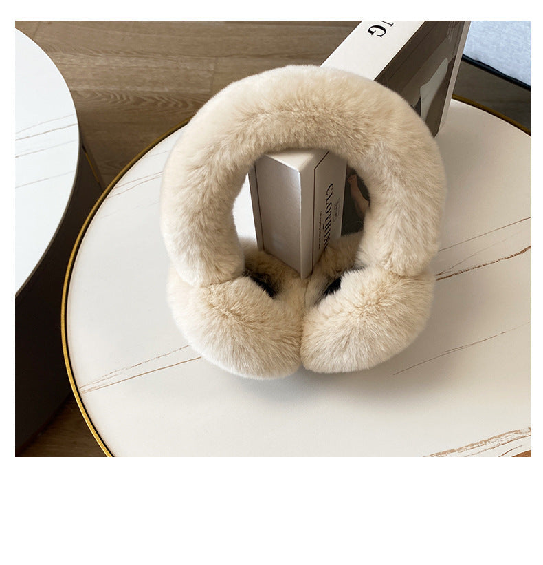 Warm Real Rabbit Fur Ear Muffs - Winter Accessory