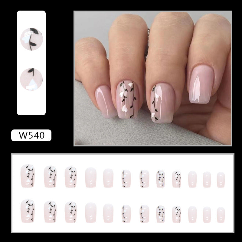 Spring Pink Butterfly Nail Tips for Romantic Style