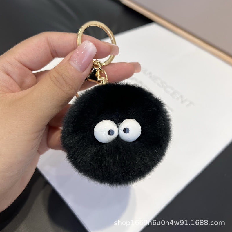 Cute Real Fur Pom Pom Keychain Bag Charm Gift