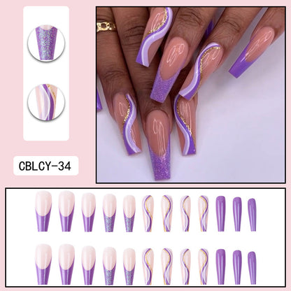 Removable Nail Extensions, Elegant Ballet Style