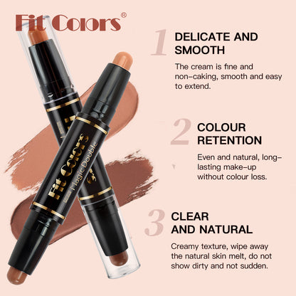 New Fashion Dual-Ended Highlighter and Concealer Stick for Multi-Use-Homeunderwear