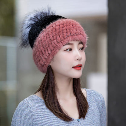 Winter Mink Fur Ear Flap Hat - Warm & Stylish