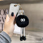 Cute Long-Legged Coal Ball Rabbit Fur Keychain Toy