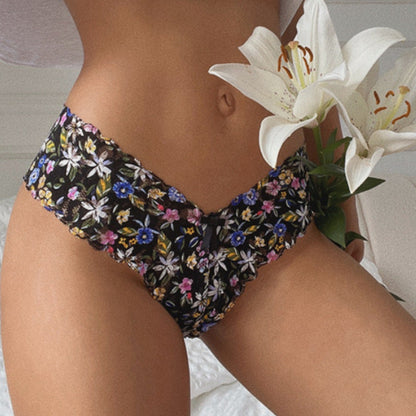 Sexy Romantic Floral Lace Thongs