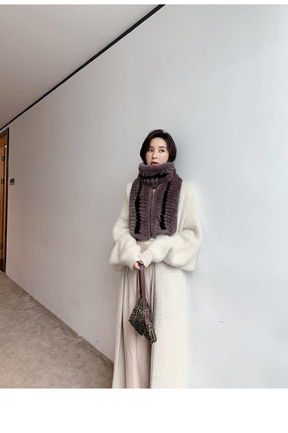 Warm Real Rabbit Fur Scarf - Winter Accessory