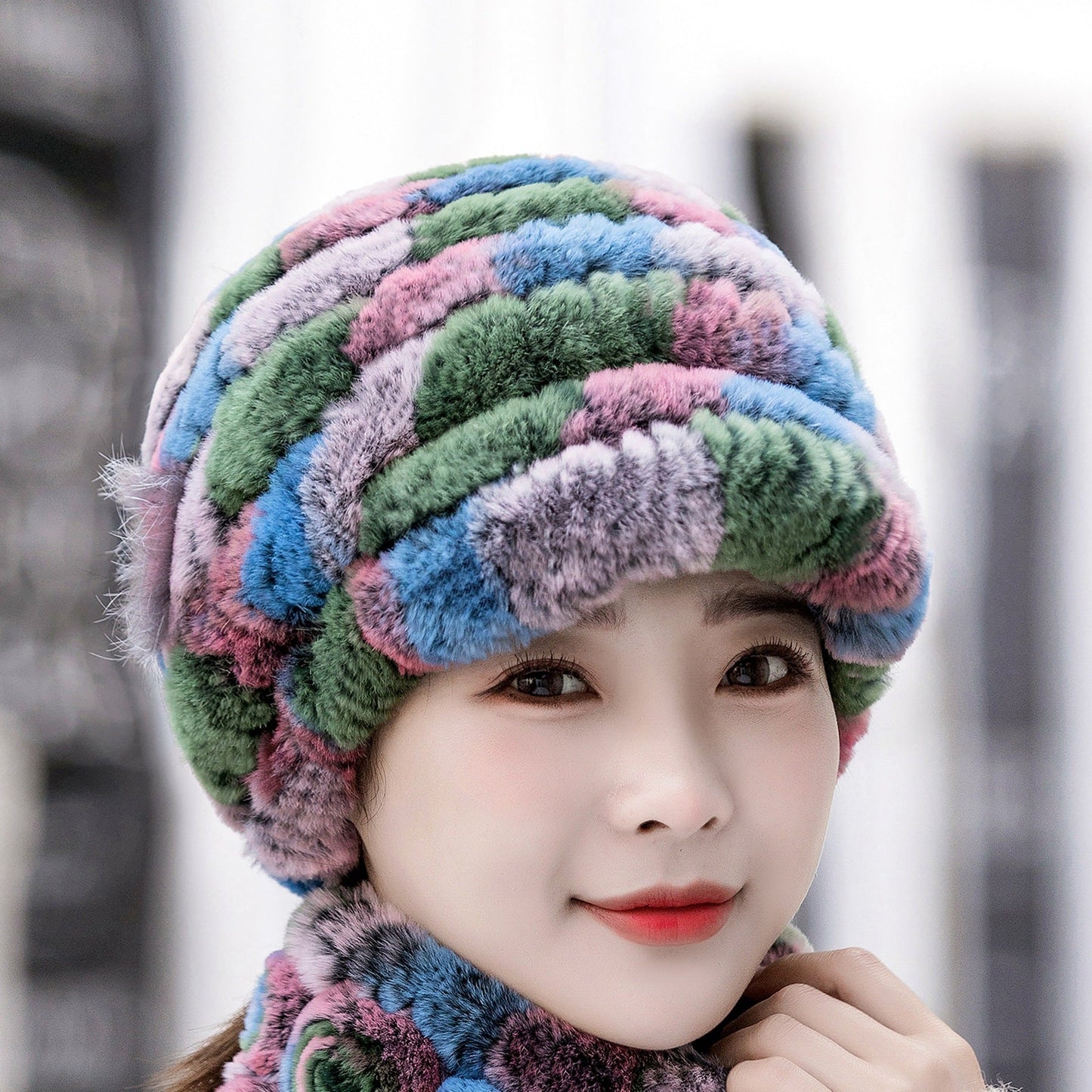 Winter Real Rabbit Fur Cap - Warm & Stylish