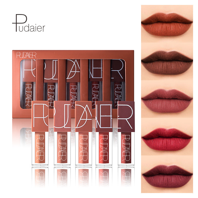 Pudaier Matte Velvet Liquid Lipstick - Long-Lasting, Hydrating