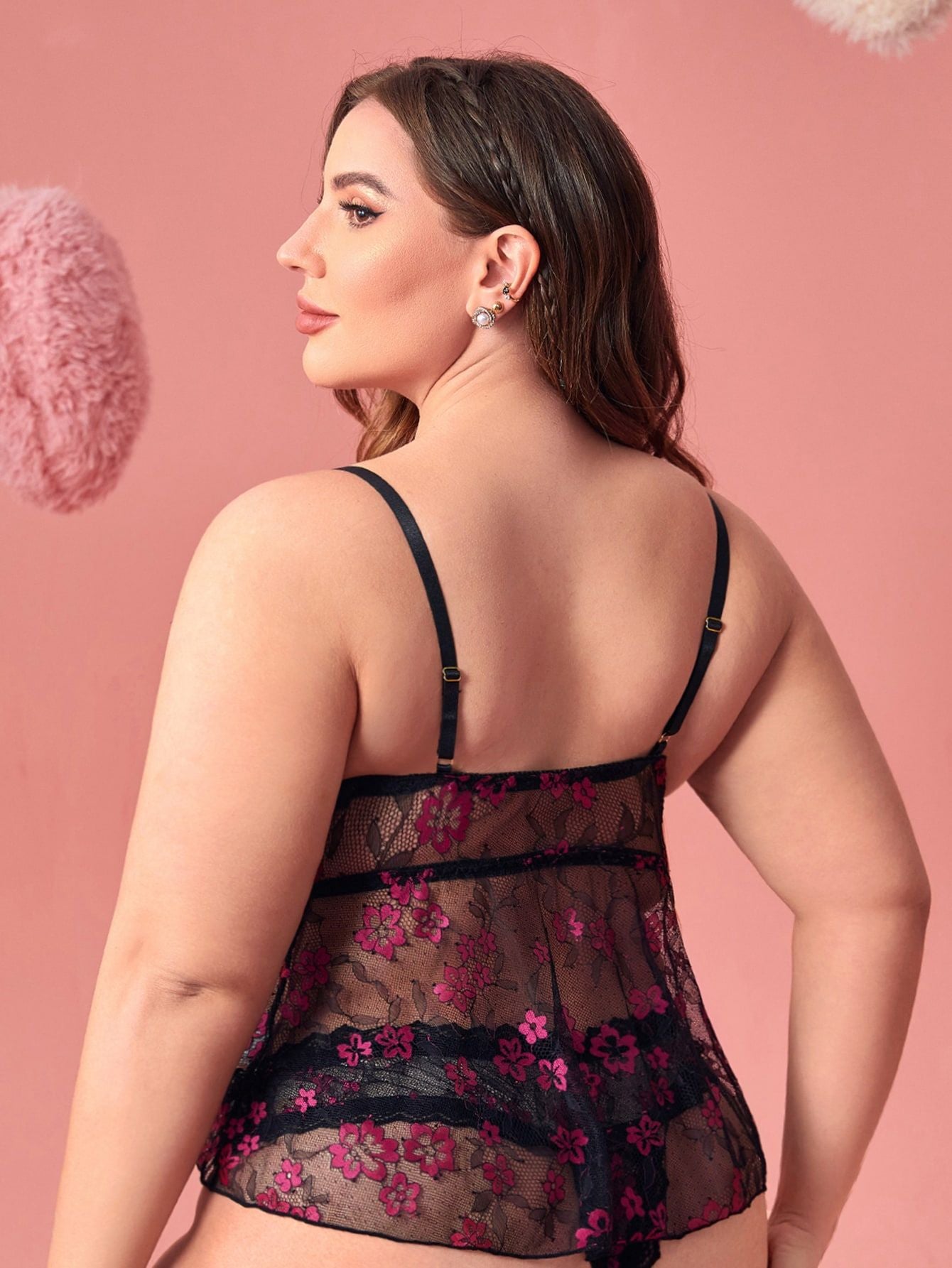 Plus Size See-Through Sexy Lace Chemises