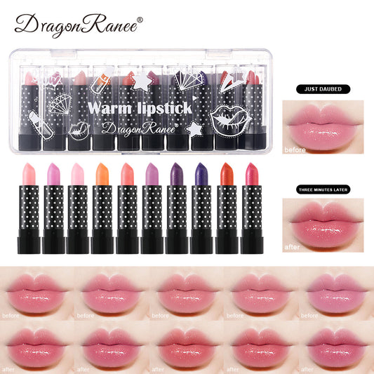 New Fashion 10-Color Mini Lipstick Set, Shimmer and Moisturizing-Homeunderwear