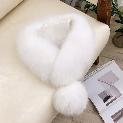 Warm Fox Fur Scarf - Winter Accessory