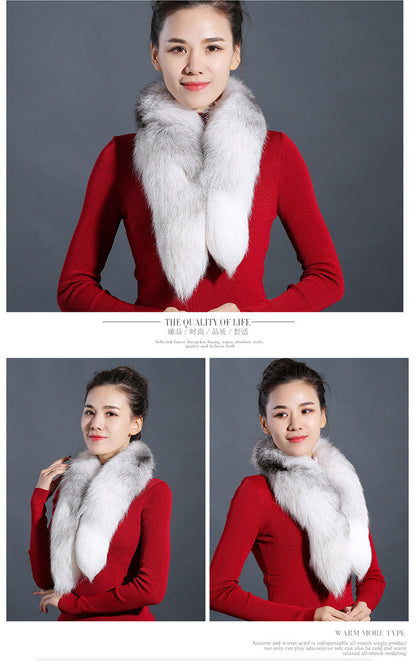 Winter Fox Fur Scarf - Stylish & Warm Neck Wrap