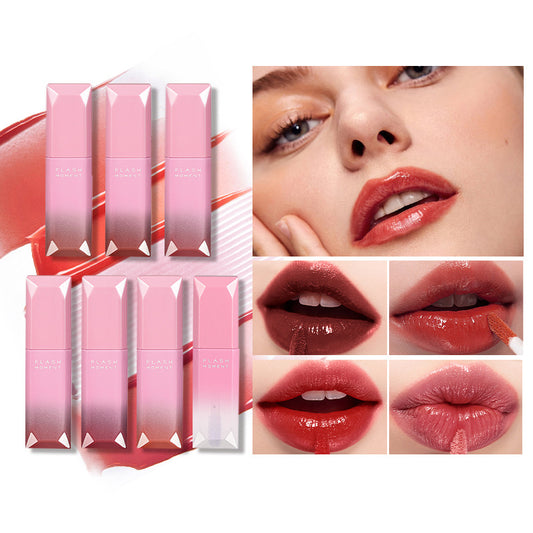 Mirror-Gloss Lip Lacquer, Non-Sticky and Long-Lasting-homeunderwear