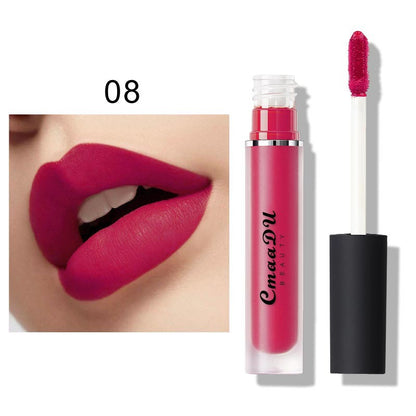 15-Color Non-Sticky Matte Lip Gloss and Lipstick Set-Homeunderwear