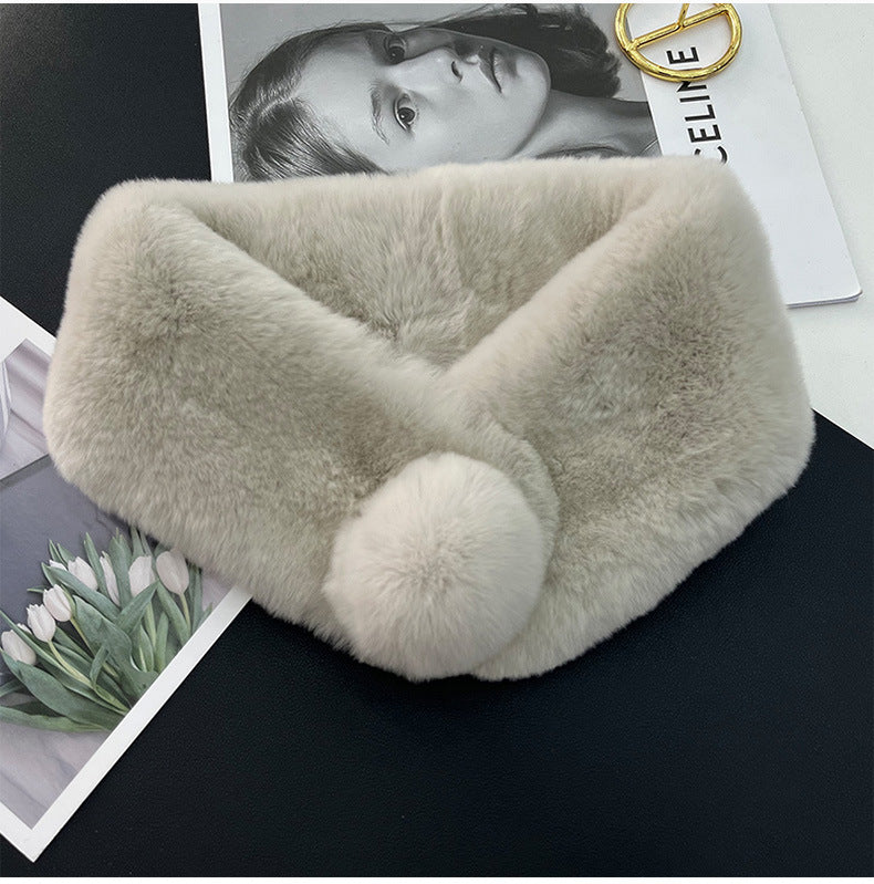 Luxury Real Rabbit Fur Scarf - Winter Velvet Touch