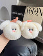 Cute Rabbit Fur Pig Keychain Plush Toy